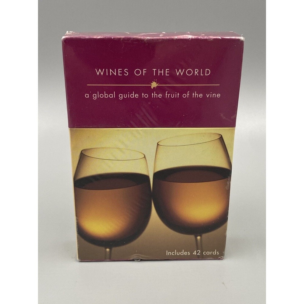 Wines of the World Cards 42 cards, Global Guide to the Fruit of the Vine SEALED
